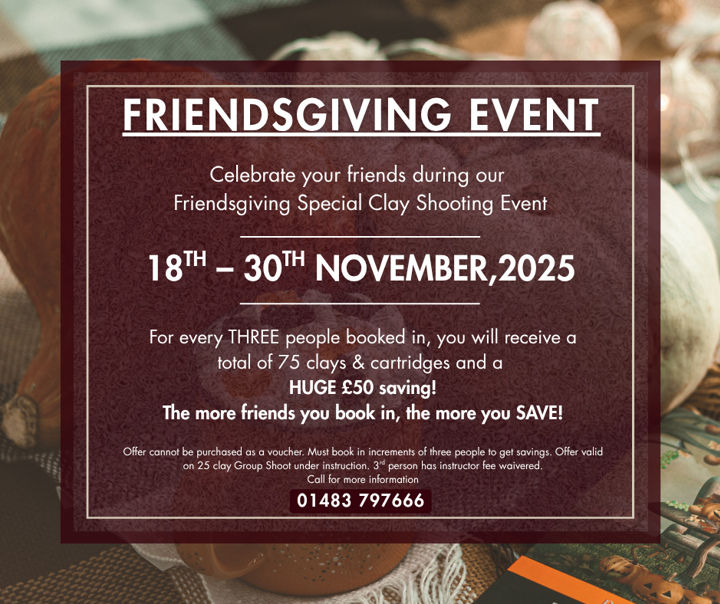 Friendsgiving Event 18th - 30th November